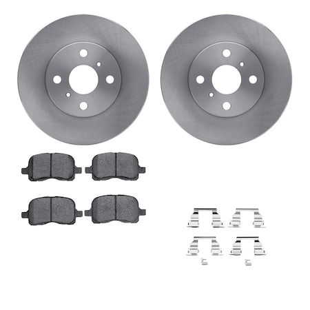 6312-76114, Rotors With 3000 Series Ceramic Brake Pads Includes Hardware